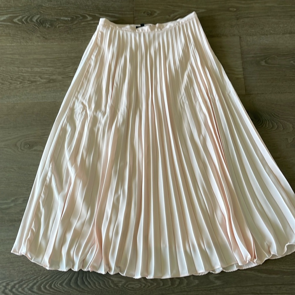 Banana Republic Pink Pleated Skirt Size 6 Petite
